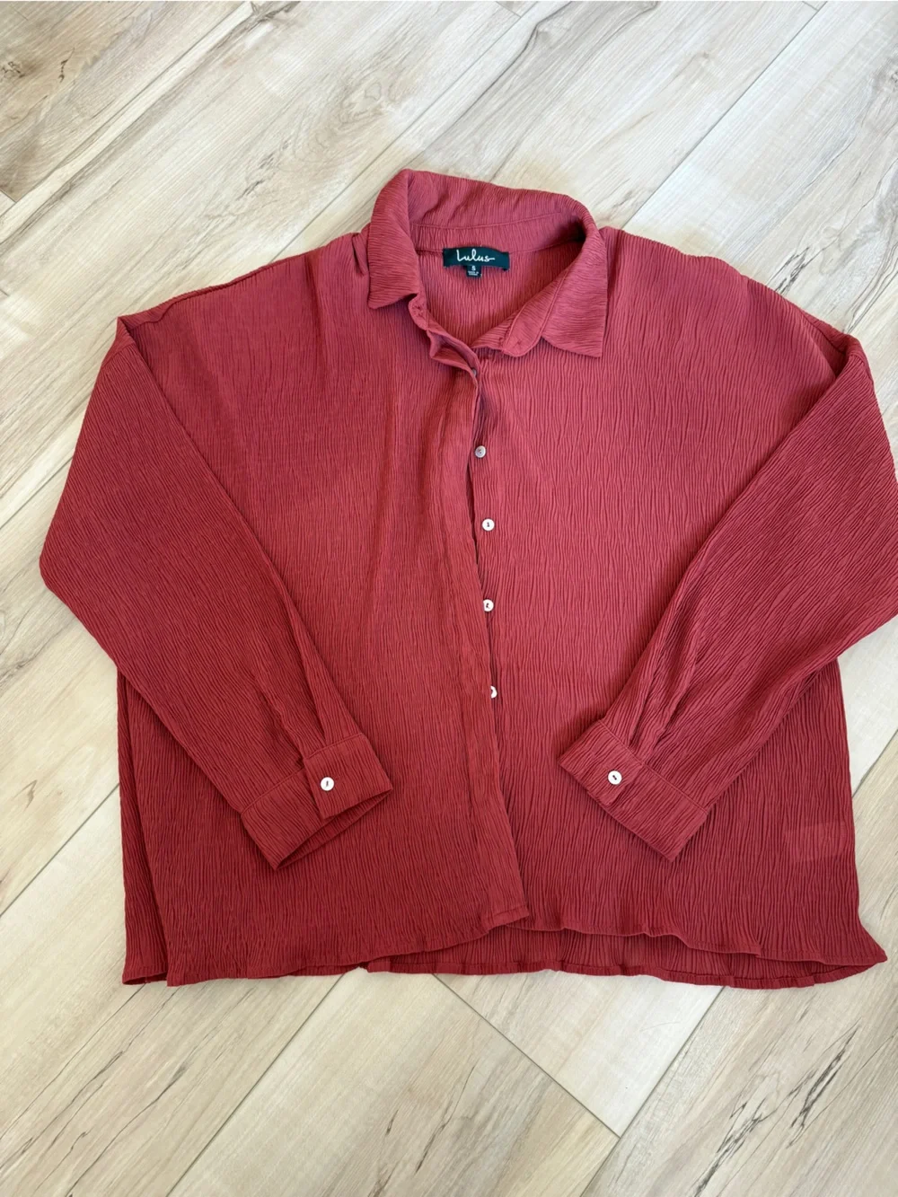 Lulu's Textured Button-Up Shirt - Picture 1 of 10
